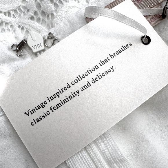 NWT❣️Champagne and Strawberry Eyelet Dress Size Medium - Picture 7 of 8